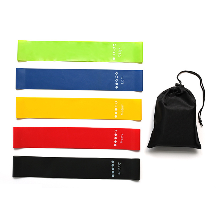 5 in 1 Yoga Resistance Latex Rubber Bands Resistance Loop Band Indoor Fitness Elastic Bands