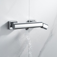 Momali, personalización de fábrica, grifo de ducha expuesto en la pared de latón estándar de alta calidad, grifo mezclador de bañera de diseño moderno para fregadero