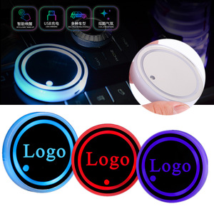 Shang Fu Multifunctional Cup Holder 6.7cm Acrylic <b>Light</b> Up Water Coaster With <b>Sensor</b> <b>Led</b> Ambient <b>Light</b> For Car - Product Image 4