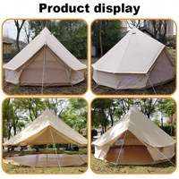 Tente de glamping en toile de coton ignifuge imperméable pour le camping en plein air 3M