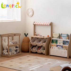 <span class=keywords><strong>Hamaca</strong></span> de almacenamiento de animales de peluche de gran capacidad resistente y duradera soporte de juguete de almacenamiento de animales de madera - Product Image 5