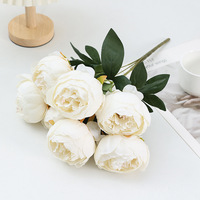 G26012203 Fleurs artificielles de pivoine à 7 têtes, plantes et fleurs artificielles en soie, prix abordable
