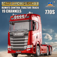 Huina 1501 1:18 échelle Scania 770S V8 sous licence électrique RC remorque camion LED lumières son 2.4GHz proportionnel télécommande voiture