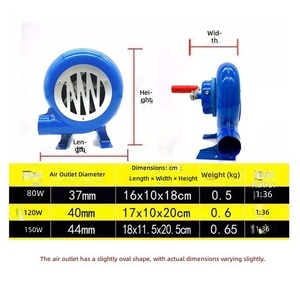 Ventilateur centrifuge à haute pression, économie d'énergie, industriel, en fonte, grand volume d'air, puissant, souffleur à <span class=keywords><strong>main</strong></span> en fer, souffleur de feuilles - Product Image 2