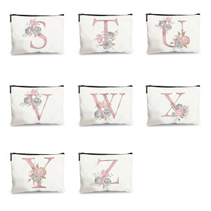 Lingdeer - Llavero Personalizado con Iniciales Florales, Bolsa de Maquillaje de Viaje Personalizada, Regalo de Cumpleaños para Mujeres, Novias, Adolescentes, Maestras, Monograma Cosmético - Product Image 4