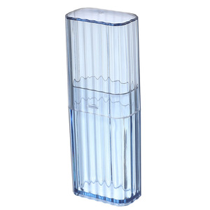 Boîte de rangement en plastique transparent, mini porte-cotons-tiges avec couvercle, portable pour organiser le bureau, petits objets, conteneur à cure-dents - Product Image 5