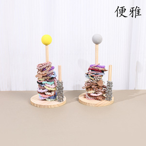 Élastiques à cheveux en stock, élastiques en caoutchouc, présentoir à fleurs, cordon perlé, bracelet, rangement, accessoires pour cheveux et présentoir de stand - Product Image 3