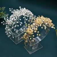 Serre-tête en cristal de perles de strass multicolores, chaîne de tête de mariée, serre-tête fait à la main en perles, couronne de cheveux