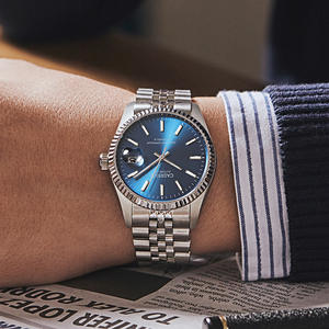 Nouvelle montre pour hommes élégante d'affaires étanche lumineux calendrier en acier inoxydable montre-bracelet - Product Image 2