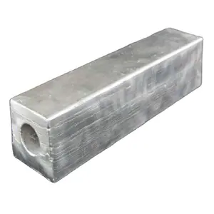厂家优质99.99% 管道防锈铸造锌阳极价格镁铝锌合金牺牲阳极