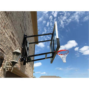 Panneau <span class=keywords><strong>de</strong></span> <span class=keywords><strong>Basket</strong></span> <span class=keywords><strong>Mural</strong></span> et Encastrable au Sol, Portable et Réglable avec Cercle, en Verre Trempé, Hauteur Ajustable - Product Image 3