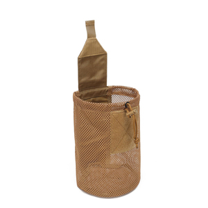 DF922 Tactical Black Mesh Molle <b>Pouch</b> Breathable <b>Water</b> Bottle Holder with Drainage Hole Adjustable Strap for Outdoor Hiking - Product Image 2