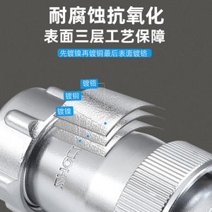ZHQCN Aviation Plug WS16 4 Pin Industrial Socket With Corrugated Tube Interface TP Z Connector - Product Image 3