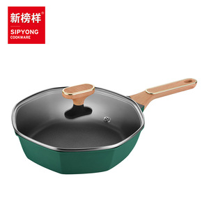 X2305 Octagonal Frying Pan 28cm Nonstick For Home Cooking Steaking Induction - Product Image 3
