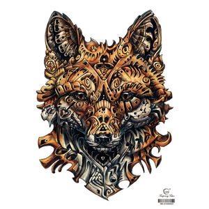 Tatuaje Temporal Grande que Cubre Todo el <span class=keywords><strong>Espalda</strong></span>, Pegatinas de <span class=keywords><strong>Tatuajes</strong></span> Falsos Realistas para Adultos, Mujeres y Hombres, Diseño de Dragón y Tigre Aterrador - Product Image 4