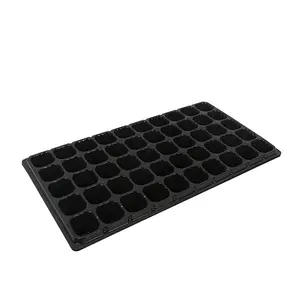 Durable Blister 50 Zellen Schwarz PS PVC Kunststoff Topfpflanze Samen Trays