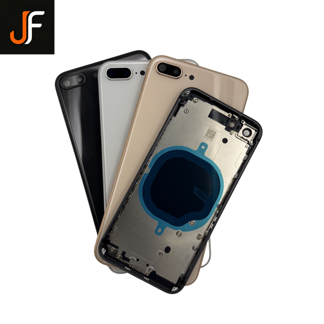 For iPhone 8/8 Plus Back Cover Glass Assembly with Frame Bar Design Mobile Phone Repair Replacement Parts