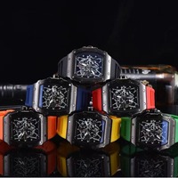 Reloj de Negocios para Hombre LX, Diseño Hueco, Cuarzo, Cuadrado, Aleación, Esfera Grande de 42mm, Casual, Exportación Directa de Fábrica, Superventas