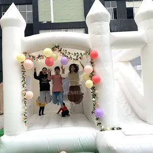 सफेद मिनी inflatable उछालभरी महल कॉम्बो उछाल घर inflatable जम्पर उछालभरी महल के लिए बिक्री