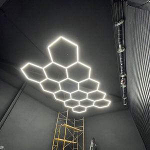 Lampe à Led hexagonale pour garage pour atelier de détail de voiture Lampe à Led hexagonale Lumière à Led en nid d'abeille - Product Image 5