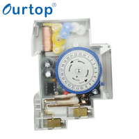 Sakelar Waktu Analog Premium SUL180a 230V 16A Baterai 72 jam Timer Terprogram 24 jam untuk Kontrol Listrik Industri