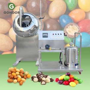 เครื่องเคลือบช็อกโกแลตอัลมอนด์ขนาดเล็กสำหรับอุตสาหกรรม เครื่องเคลือบแบบถาดกลมสำหรับแคนดี้ เครื่องเคลือบถั่วลิสง - Product Image 1