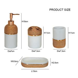 Durevole <span class=keywords><strong>Rosa</strong></span> Della Resina di Colore 5 Pezzi <span class=keywords><strong>Accessori</strong></span> per Il <span class=keywords><strong>Bagno</strong></span> <span class=keywords><strong>Set</strong></span> - Product Image 6