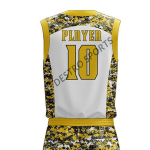 Logo personnalisé Uniforme de basket-ball de haute qualité Dernier design Personnalisé Jeunes 100% polyester Ensembles d'uniformes de basket-ball à vendre - Product Image 3