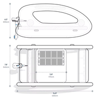 Bateau solaire gonflable familial, confort et commodité pour le lac et la rivière avec moteur