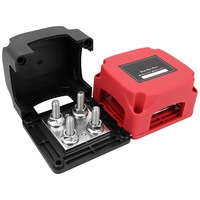 400A 48VDC Bloque de terminales de barra colectora modular dual Bloque de distribución de batería de perno M8/M10 de cobre de 4 vías para uso automotriz