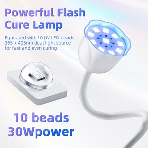 6 LED 360 Degree Touch Sensor Nail Lamp USB <b>Storage</b> Gel Polish Curing Light Manicure Salon Drying Nail Art Compact Dryer <b>Tool</b> - Product Image 2