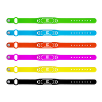 Bracelets en silicone ajustables RFID NFC pour le partage sur les réseaux sociaux, carte de visite, paiement, système de sécurité