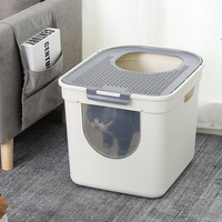 Bac à litière pour chat en plastique écologique meubles boîtier de nettoyage facile pour la formation toilette chat litière accessoires