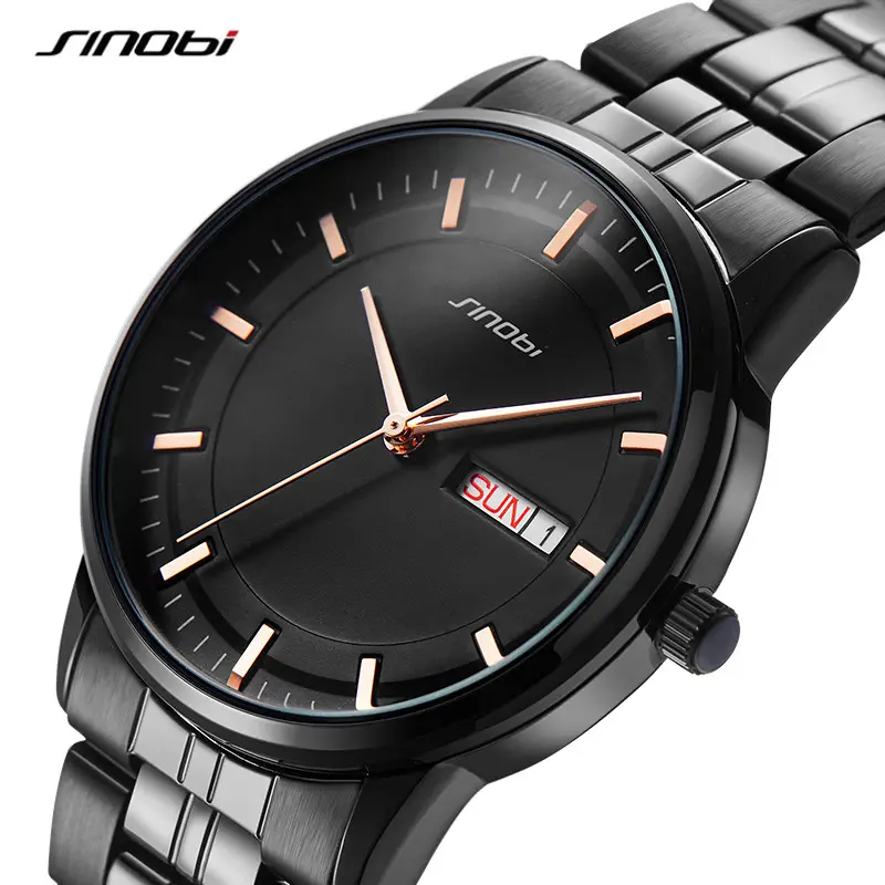 SINOBI New Classic Watch S9834G Carnival Miyota Quartz Handwatch Custom Sport Wristwatches Mens Watch Relojes Para Hombres