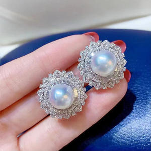 S925 Silver DIY <b>Pearl</b> Accessories Empty Support Snowflake Pendant Elegant Earnail Accessories for Fashion <b>Jewelry</b> <b>Sets</b> 9238 - Product Image 4