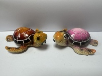 Figurines de tortue de mer en polyrésine peintes à la main, mini-ornement animal marin, souvenir touristique de plage, décoration de table à domicile, cadeau