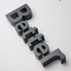 Logo aziendale parete segno lettere in acciaio inox parete 3d Logo segno negozio di lettere in metallo anteriore spazzola argento segno 3d - Product Image 6