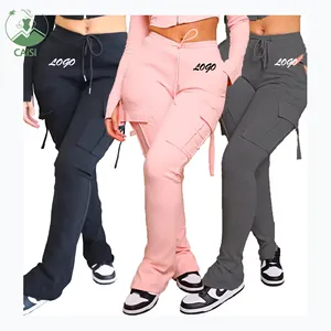Low Waist Zipper Drawstring Long Pants  Zipper drawstring, Tops for  leggings, Long pants