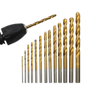 Juego de Brocas HSS con Recubrimiento de Titanio, Brocas Helicoidales de Acero de Alta Velocidad para Metal, Acero Inoxidable, Madera y Plástico - Product Image 1