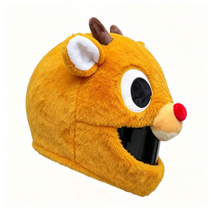 Copertura per <span class=keywords><strong>Casco</strong></span> a Forma di Renna Natalizia, Simpatico Naso Rosso, Divertente Custodia Protettiva per <span class=keywords><strong>Casco</strong></span> da <span class=keywords><strong>Moto</strong></span> - Product Image 2