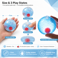 Cherry Sea Salt Handmade Soft Ball-Slow Rising Sensory Toy for Girls & Boys 14+ ASMR DIY Stress Relief