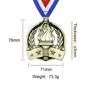 LY Wholesale 2023 เหรียญกีฬาแบบกำหนดเอง โลหะ 3 มิติ รางวัลทองคำ เหรียญเกียรติยศเปล่า ผลิตในจีน - Product Image 3