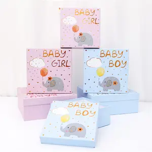 Pabrik Foil Panas Bayi Laki-laki Set Pakaian Bayi Kotak Hadiah Bayi Perempuan Kotak Kertas Hadiah untuk Pakaian Bayi