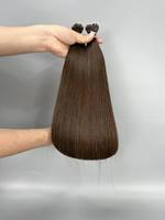 Extensions de cheveux naturels Nano Tip I Tip, lisses, brun moyen, 100% cheveux humains Remy, extensions à pointe filaire pour salon