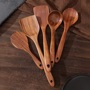 Wooden Rice Serving Kitchen <b>Utensil</b> Set Heat Resistant Dishwasher Safe Protects Pans - Product Image 3