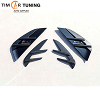 Emblema de Guardabarros Tim Car Tuning M3 M4 G80 G82 para BMW Serie 3 G20 G28 Lci 2020+, Emblema de Guardabarros M3 Negro y Logotipo de Carbono