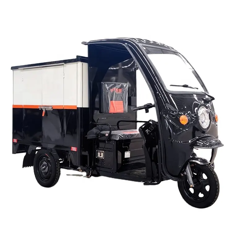 Express Delivery Cargo Tricycle Cabin Closed Van Truck Three Wheels Electric Tricycle