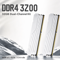 KINGBANK 32 Go (2x16 Go) DDR4 3200 RAM PC CL16 1.35V CX A-die Module de mémoire pour ordinateur de bureau Argent en stock