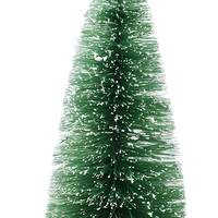 Mini sapin de Noël artificiel en sisal vert avec aiguilles de pin effet neige, ornement de bureau transfrontalier