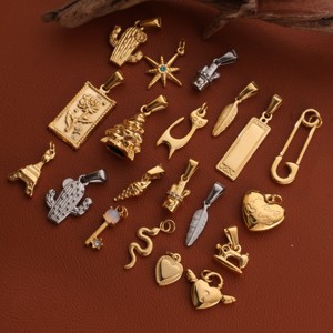 Ciondoli e Charms di Gioielleria Fashion in Acciaio Inossidabile Impermeabile Placcato Oro 18k PVD per Creazione di Gioielli Bracciali e Collane Fai da Te - Product Image 4
